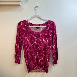 Talbots Fuchsia Floral Blouse